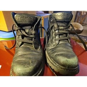 Black Leather TIMBERLAND 5.5 Women's  #81320